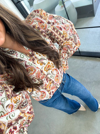 Evenings In The Fall Ecru Top