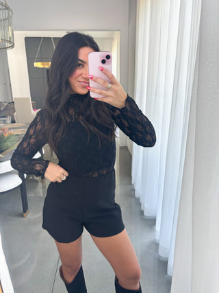 Lady In Lace Black Top