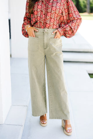 The Day Trip Denim-Olive ~FINAL SALE~
