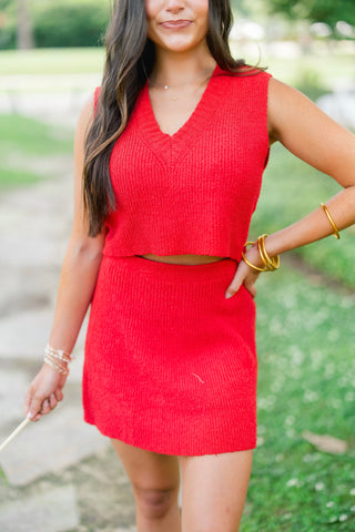 To The Tailgate Red Sweater Set ~FINAL SALE~