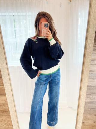Never Enough Navy Top