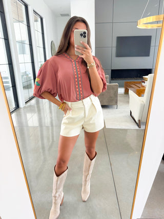 Keep It To Yourself Coral Rose Top
