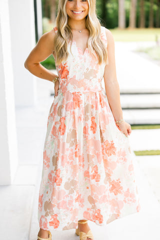 Only Yours Orange Floral Dress ~FINAL SALE~