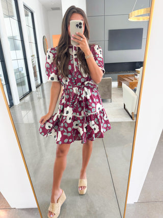 One Of Those Days Plum Floral Dress ~FINAL SALE~