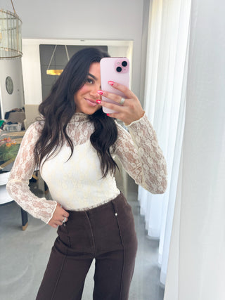 Lady In Lace Champagne Top