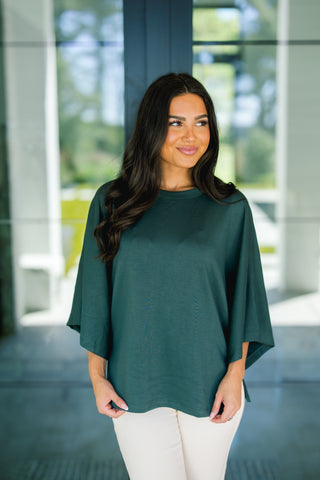 Along The Way Dark Green Top