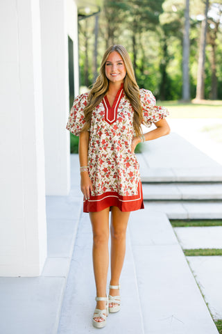 Everly Ecru Printed Dress ~FINAL SALE~