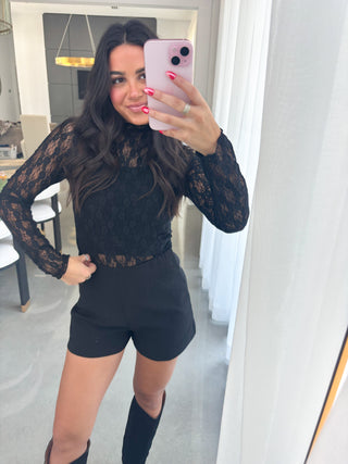 Lady In Lace Black Top