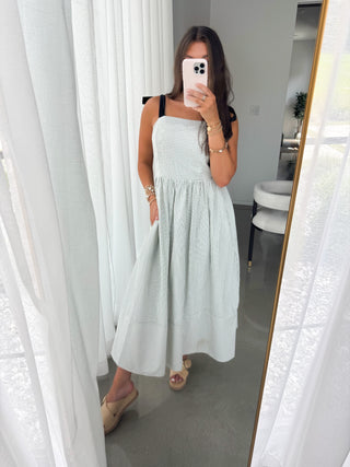 With Love White Striped Midi Dress ~FINAL SALE~