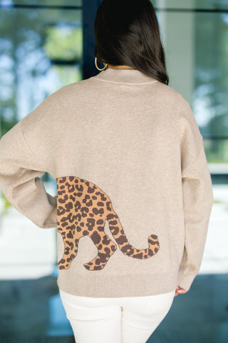 Jazara Leopard Knit Sweater