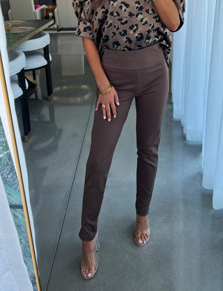 Brown High Waist Skinny Pants
