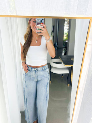 Waste My Time Wide Leg Denim