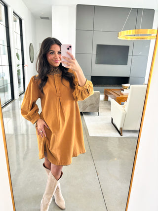 Forever Fall Brown Shift Dress ~FINAL SALE~
