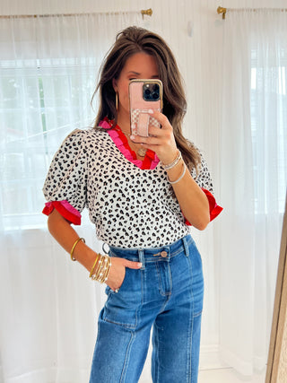 Dottie Detailed Ruffle Top