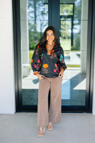 Midnight In The Garden Floral Top