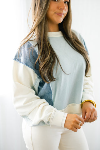 So Long Sage and Denim Top