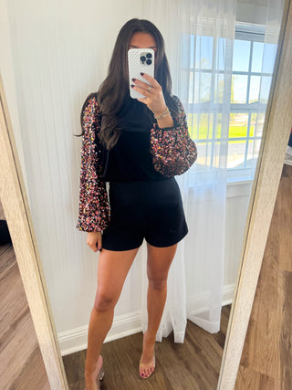 Fancy Me Velvet Black Top
