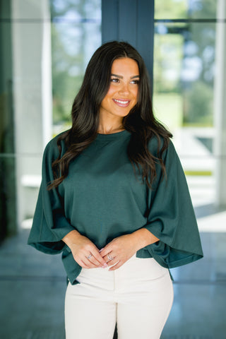 Along The Way Dark Green Top