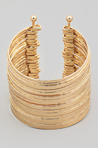 Layered Gold Cuff Bracelet