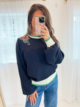 Never Enough Navy Top