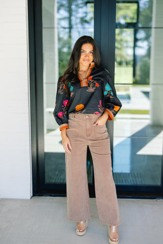 Midnight In The Garden Floral Top