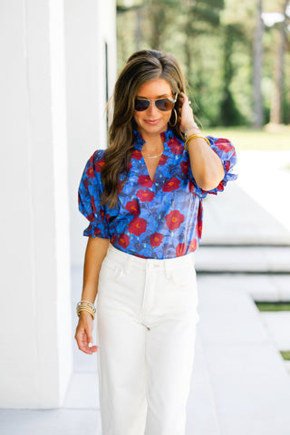 Midnight Mood Floral Top