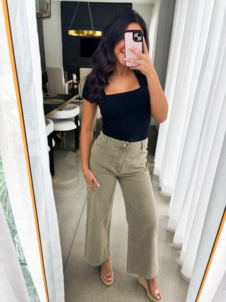 The Day Trip Denim-Olive ~FINAL SALE~