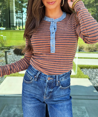 Cinnamon Snow Washed Top