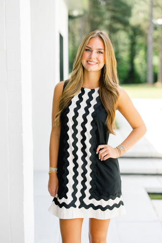 Good Luck Charm Black Ric Rac Dress ~FINAL SALE~