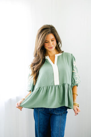 Giving Grace Green Top