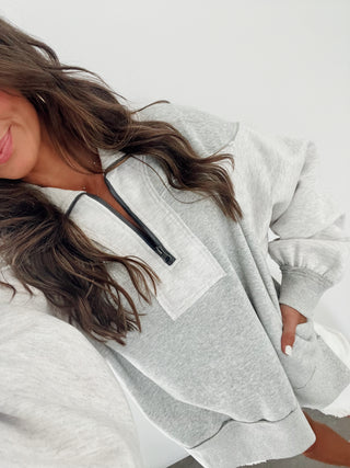 Hadley Heather Grey Pullover ~FINAL SALE~