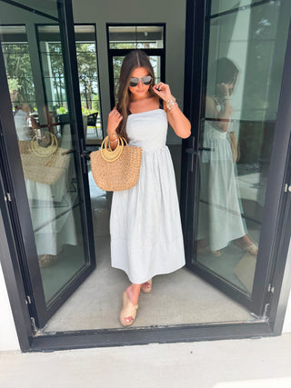 With Love White Striped Midi Dress ~FINAL SALE~