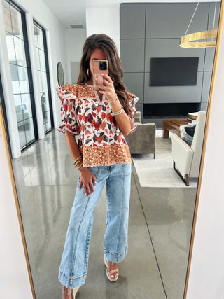 Pumpkin Please Printed Top ~FINAL SALE~