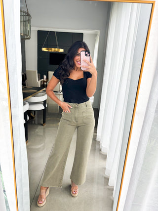 The Day Trip Denim-Olive ~FINAL SALE~