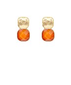 Bold Stone Orange Earrings