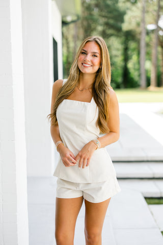 Simply Chic Oatmeal Linen Set ~FINAL SALE~