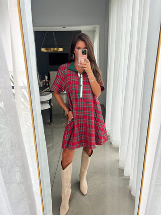 Tis The Season Red Plaid Dress