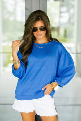 Avery Royal Blue Top ~FINAL SALE~