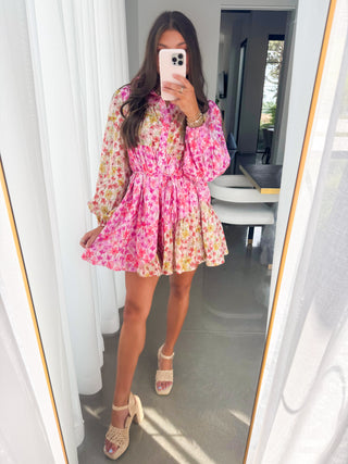 Beautiful Blooms Pink Floral Dress ~FINAL SALE~