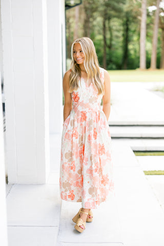 Only Yours Orange Floral Dress ~FINAL SALE~