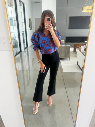 Midnight Mood Floral Top
