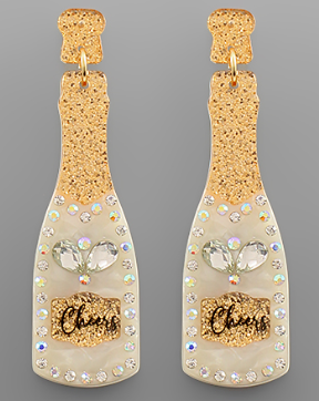 Cheers Earrings- White