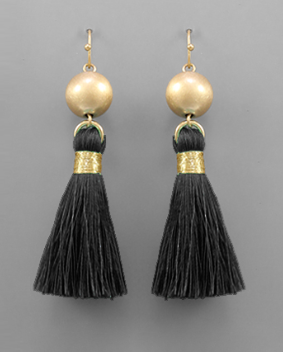 Black Tassel Earrings
