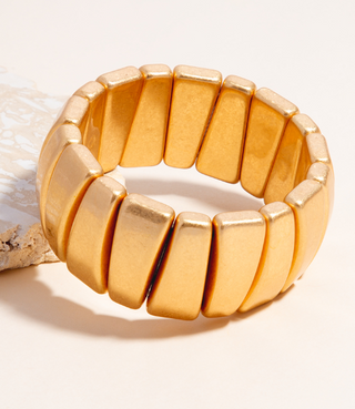 Vintage Dome Shaped Gold Bracelet