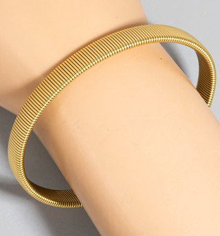 Gold Stainless Steel Adjustable Cuff Bracelet