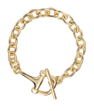 Golden Horsebit Toggle Bracelet