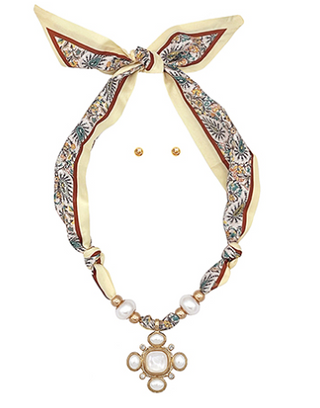 Grace & Pearl Scarf Necklace