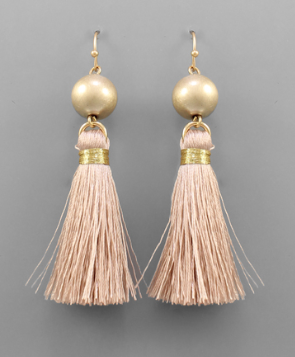 Blush Tassel Earrings