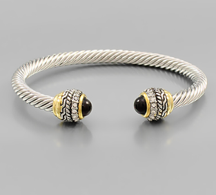 Black Crystal Cable Cuff