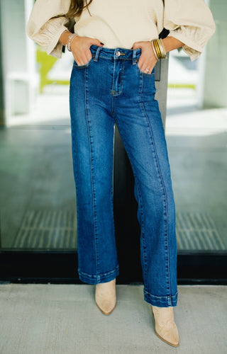 Diva High Rise Dark Denim - Instyle Boutique